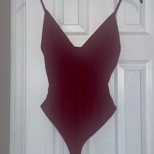 Maroon fashion nova body suit